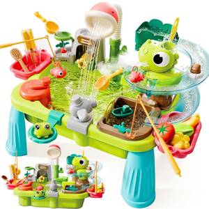 lot 11932 image: CEPSFH Upgraded Water Table for Toddlers 1-3 with Electric Pump,Kids Water Table with Faucet Play Food Accessories Fishing Toy,Dinosaur Outdoor Sensory Toys,Kitchen Play Sink Toys for Girl Boy Age 4-8