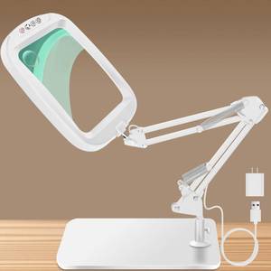 lot 11955 image: 10X 30X Extra Large Magnifying Glass with Light and Stand 7-inch