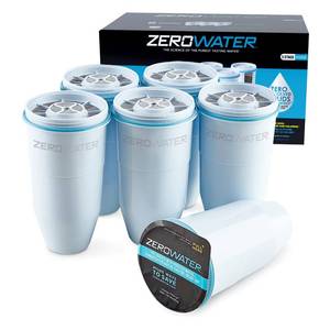 lot 11963 image: ZeroWater Official Replacement Filter - 5-Stage 0 TDS Filter Replacement - System IAPMO Certified to Reduce Lead, Chromium, and PFOAPFOS, 6-Pack