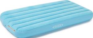 lot 11976 image: INTEX 66803EP Cozy Kidz Inflatable Airbed Fiber-Tech �� Velvety Soft Surface �� Carry Bag Included �� Color May Vary �� 34.5 x 62 x 7 (Slight Use)