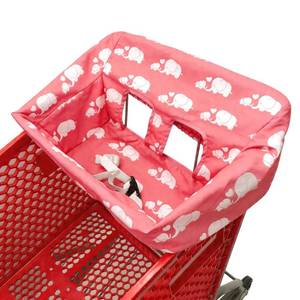 lot 12242 image: Brain Architect Child Portable Shopping Cart Cover  High Chair and Grocery Cart Covers for Babies, Kids, Infants & Toddlers �� Includes Free Carry Bag �� (Simple Pink Elephant)