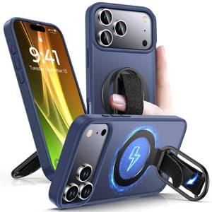 lot 12248 image: Shields Up for iPhone 17 Pro Case with Stand, 17 Pro Phone Case with Ring Holder & Phone Grip Compatible with MagSafe Translucent Matte Cover for iPhone 17 Pro 6.3 inch, Frosted Blue