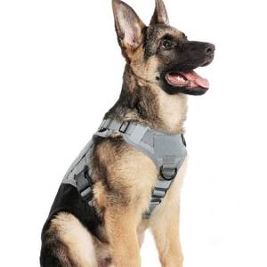lot 12250 image: rabbitgoo Tactical Dog Harness for Large, Heavy Duty Military No Pull Vest
