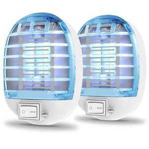 lot 12256 image: Bug Zapper Indoor, Electronic Fly Trap Insect Killer, Mosquitoes Killer Mosquito Zapper with Blue Lights for Living Room, Home, Kitchen, Bedroom, Baby Room, Office(2 Packs)