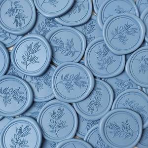 lot 12268 image: Pollize 50Pcs Wax Seal Stickers, Wedding Invitation Envelope Stickers