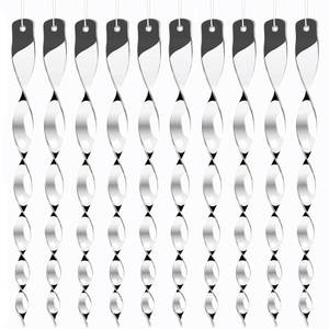 lot 12331 image: Hausse 10 Pack Bird Deterrents for Outside, Bird Repellent Hanging Silver Plastic Reflectors Scare Rods, Garden Decorative Reflective Scare Birds Away, Like Woodpeckers, Pigeons and Geese
