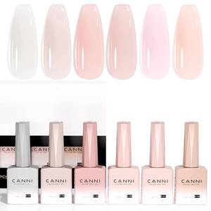 lot 12347 image: CANNI Jelly Gel Nail Polish Set, 6Pcs 9ml Neutral Milky White Gel Polish Kit