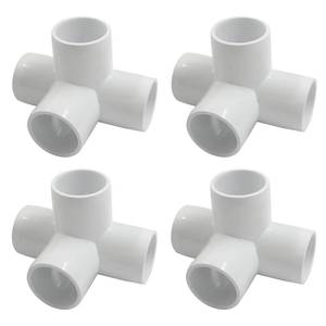lot 12353 image: Piutouyar 4 Pcs 34 Elbow PVC Pipe Fitting, 4 Way