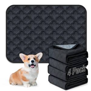lot 12361 image: FunFurry Washable Pee Pads for Dogs - 4 Pack Reusable Pee Pads��Waterproof Puppy Pads��Pet Training Pads��Super Absorbent with Dog Paw Shape Non-Slip Backing (Dark Grey, 18 X 24 - 4 Pack)