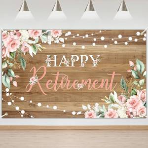 lot 12375 image: Mocsicka Rustic Retirement Backdrop Banner 6x3.6ft
