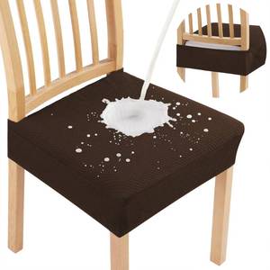 lot 12383 image: Smiry Waterproof Seat Covers for Dining Room Chairs, No Rear Covers Set Of 4
