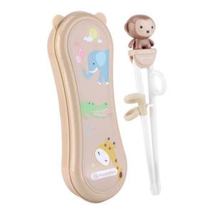 lot 12407 image: Goryeo Baby Kids Chopsticks - Made of High Quality Food Grade Material - Great Chopsticks for Kids - Includes Sturdy and Practical Portable Box (Brown)