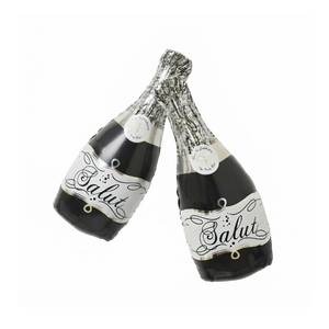 lot 12412 image: Black Champagne Bottle Balloon Foil Aluminum Balloon Birthday Party Supplie