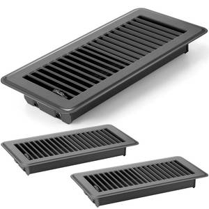 lot 13683 image: Fumete 2 Pcs Floor Vent Cover Heavy Duty Floor Register,4 x 10,Gray