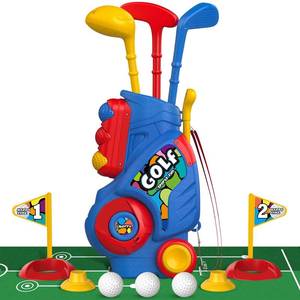 lot 13692 image: Liberry Toddler Golf Clubs Set Toy for Boys Ages 1 2 3 4 with Mat, Blue