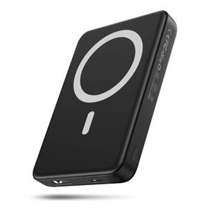 lot 14002 image: 10000mAh Magnetic Phone Charger, USB-C 20W Fast Charging Power Bank, Basalt