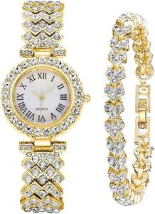 lot 14004 image: Women Diamond Watchs Luxury Fashion Ladies Bangle Bracelet Set Wrist Watch Female Dress Watch