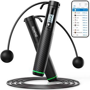 lot 14355 image: RENPHO Smart Cordless Jump Rope with Counter, App Data Tracking