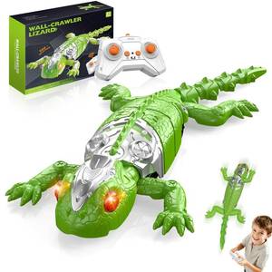 lot 14369 image: Lurui Wall Climbing Gecko Toy, Remote Control Lizard that Climbs Walls, Electric Gecko with LED Glowing Eyess,USB Rechargeable Wall Crawler Robot Toy for Kids, Interactive Lizard Toys for Boys Girls