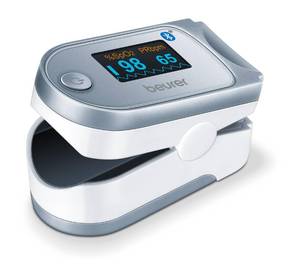 lot 14420 image: Beurer Bluetooth Digital fingertip Pulse Oximeter, Blood Oxygen Saturation & Pulse Rate Monitor with Accessories, 1 Count