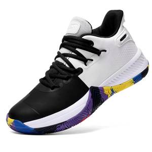 lot 14452 image: ASHION Men Basketball Shoes Arch Support Mens Sneakers Anti Slip Breathable Comfortable High Top Sports Running Walking Tennis Shoes Black Red Size 43