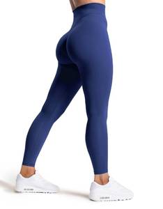 lot 14467 image: Olmlmt No Front Seam Workout Leggings 78 High Waisted Butter Soft Womens Yoga Pants(O810-True Navy-S)