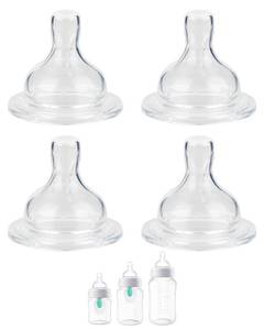 lot 14484 image: Silicone Nipple for Philips Avent Anti-Colic Baby Bottles, Flow 4, 6m, Extra Fast Flow, 4 Count