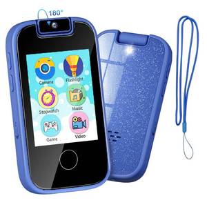 lot 14490 image: PTHTECHUS Kids Phone Toys for Girls Boys - Toddler Touchscreen MP3 Music Player with Dual Camera, Habit Tracker, Games, Alphabet, Educational Learning Toys Birthday Easter Gifts for 3-7 with SD Card
