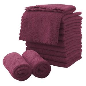 lot 14497 image: MOONQUEEN Microfiber Facial Cloths Fast Drying Washcloth 12 Pack - Premium Soft Makeup Remover Cloths - Burgundy