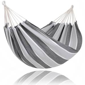 lot 19123 image: SUNCREAT Portable Heavy Duty Tree Hammock, Dark Gray & Light Gray