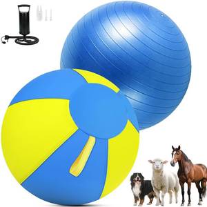 lot 19149 image: 18 Inch Heavy Duty Herding Ball for Dogs - Anti-Burst Interactive Agility Toy with Tear-Resistant 1000D Oxford Cover, Outdoor Training & Pushing Play for Australian Shepherds & Border Collies