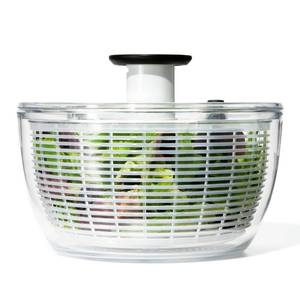 lot 19156 image: OXO Good Grips Salad Spinner  Lettuce Spinner  Fruit Washer  Fruit Washing Bowl with Strainer  Vegetable Cleaner  Salad Cleaner  Lettuce Washer  6.22 Quart Capacity