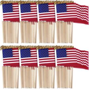 lot 19158 image: Tegeme Small American Flags on Stick 4x6 Inch Bulk