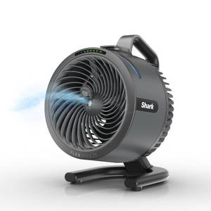 lot 19159 image: Shark FlexBreeze HydroGo Pro Portable Misting Fan, Graphite, FA056