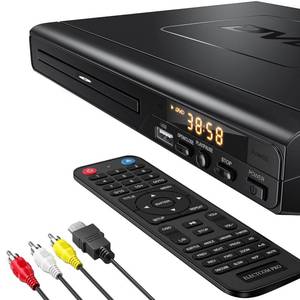 lot 19164 image: ELECTCOM PRO Region-Free DVD Player for TV with HDMI