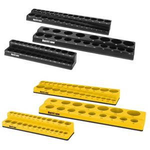 lot 19171 image: HURRICANE Magnetic Socket Organizer Set, 6 Piece Socket Holder Set Includes 14, 38, 12 Drive Metric SAE Socket Trays