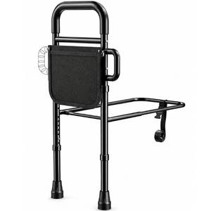 lot 19193 image: Medical king Bed Rails for Elderly Adults Safety Bed Assist Rails for Seniors with Adjustable Heights ASTM Approved Easy to get in or Out of Bed with Floor Support