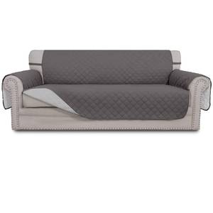 lot 19198 image: Easy-Going Reversible Couch Cover, 3 Cushion Sofa, Large, GrayLight Gray