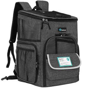 lot 19202 image: PetAmi Dog Backpack Carrier, Airline Approved 4-Way Entry Cat Backpack Carrier, Ventilated Mesh, Collapsible Pet Carrier for Small Puppy, Kitten, Hiking, Travel Car, Vet, up to 18 lbs, Charcoal Gray