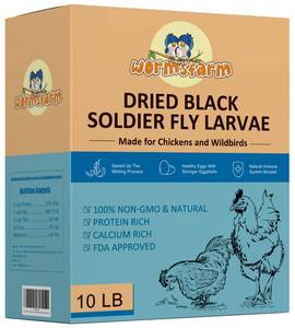 lot 19205 image: 10lb Dried Black Soldier Fly Larvae for Chickens,More Ca Than Mealworms