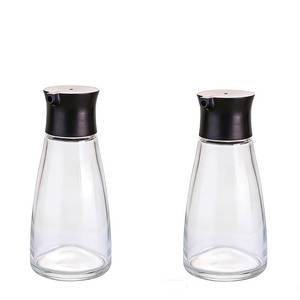 lot 20019 image: xyadyhz 2-Piece Glass Soy Sauce Dispenser Set with Spout, 5.75 oz