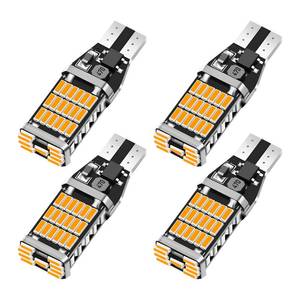 lot 20020 image: NYTKL 4 PCS LED Reverse Lights, T15 45SMD-4014 Chipsets Backup Light Error Free Turn Signal Bulbs, Non Polarity 6500K Super Bright Brake Light Bulb Replacement, Car Accessories (Yellow)
