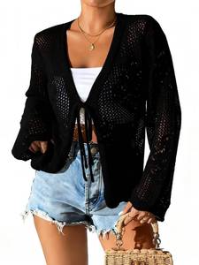lot 20025 image: Beautiful Nomad Womens Summer Crochet Cardigans Beach Outfits Black XL