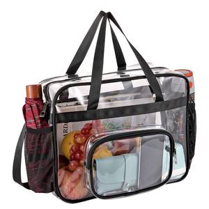 lot 20032 image: UEOE Clear Bags Stadium Approved See Through Tote Bag Large Clear Tote Bag