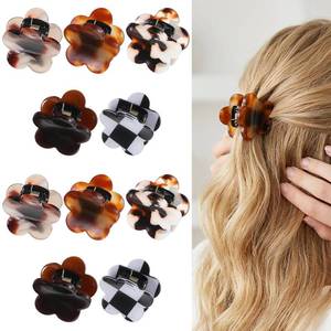 lot 20041 image: ElevateTech Small Hair Clips, 10 Pcs Small Claw Clips Flower Mini Jaw Clip