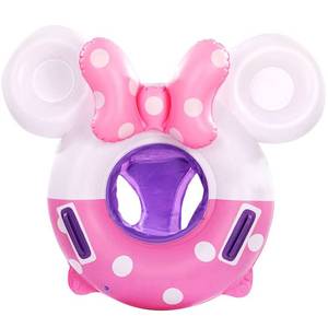 lot 20045 image: New Baby Swimming Pool Floats for Toddler Kids 8-48 Months Under 44lb, Inflatable Swim Ring Water Raft with Seat and Handle for Summer Beach Outdoor Children Infant Bath Toys (Pink & White Mouse)