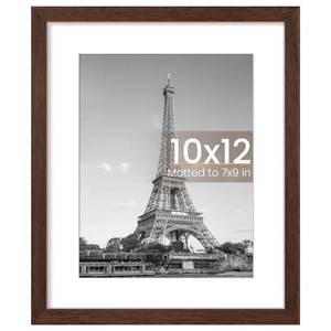 lot 20048 image: upsimples 10x12 Picture Frame, Wall Decor Photo Frames, Brown 1 Pack