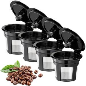 lot 20052 image: Reusable K Cups for K-eurig, 4 Pack K Cup Reusable Coffee Pods