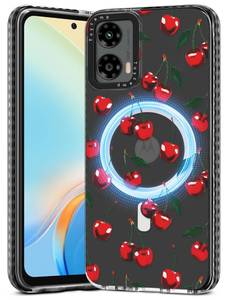 lot 20071 image: Toycamp for Moto G 5G 2024 Case - Compatible with MagSafe Women Girls Cute Phone Cover Magnetic with Shockproof Protective Girly Pretty Designer Funda for Motorola G 5G 2024, Cherry
