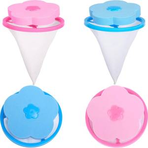 lot 20082 image: Pet Hair Remover for Laundry, 4 Pack Floating Lint Catcher for Washing Machine, Upgraded Ultra-Fine Mesh Pet Hair Catcher for Pulsator Washer, Reusable Laundry Lint Trap for Dog Cat Fur